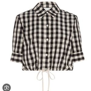 Solid and Striped gingham crop top